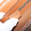 CELINE Macadam Canvas Shoulder Bag PVC Leather Brown Gold Auth ki6185-11