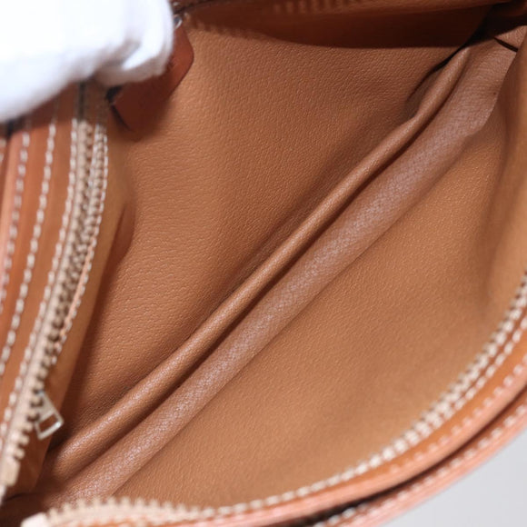 CELINE Macadam Canvas Hand Bag PVC Leather Brown Gold Auth ki6186