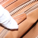 CELINE Macadam Canvas Hand Bag PVC Leather Brown Gold Auth ki6186-12