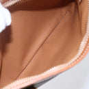 CELINE Macadam Canvas Hand Bag PVC Leather Brown Gold Auth ki6186-22