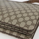 GUCCI GG Supreme Web Sherry Line Bag PVC Beige Gold 904 02 013 Auth ki6187-12