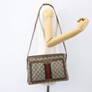 GUCCI GG Supreme Web Sherry Line Bag PVC Beige Gold 904 02 013 Auth ki6187-26