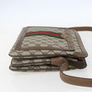 GUCCI GG Supreme Web Sherry Line Bag PVC Beige Gold 904 02 013 Auth ki6187-5