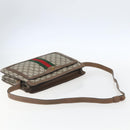 GUCCI GG Supreme Web Sherry Line Bag PVC Beige Gold 904 02 013 Auth ki6187-7