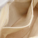 GUCCI Bamboo Hand Bag Leather White Gold Auth ki6188-22