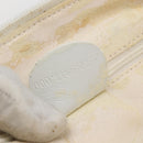 GUCCI Bamboo Hand Bag Leather White Gold Auth ki6188-23