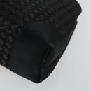 BOTTEGA VENETA INTRECCIATO Hand Bag Satin Black Gold Auth ki6189-14