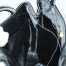 BOTTEGA VENETA INTRECCIATO Hand Bag Satin Black Gold Auth ki6189-17