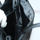 BOTTEGA VENETA INTRECCIATO Hand Bag Satin Black Gold Auth ki6189-18