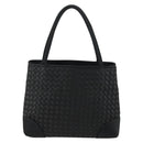 BOTTEGA VENETA INTRECCIATO Hand Bag Satin Black Gold Auth ki6189-13