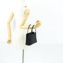 BOTTEGA VENETA INTRECCIATO Hand Bag Satin Black Gold Auth ki6189-23