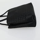BOTTEGA VENETA INTRECCIATO Hand Bag Satin Black Gold Auth ki6189-4