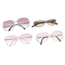 SAINT LAURENT Gucci Sunglasses plastic metal 4 Set Brown Red Auth ki6190-1