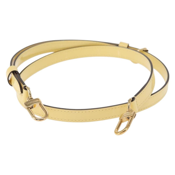 LOUIS VUITTON Adjustable Shoulder Strap Vernis 39.4""-46.5"" Beige Auth ki6191