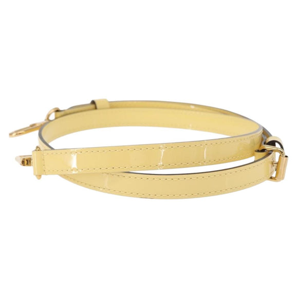 LOUIS VUITTON Adjustable Shoulder Strap Vernis 39.4""-46.5"" Beige Auth ki6191