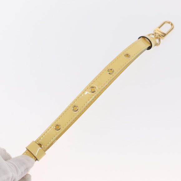 LOUIS VUITTON Adjustable Shoulder Strap Vernis 39.4""-46.5"" Beige Auth ki6191