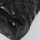 CHANEL Paris Biarritz Tote Bag Patent leather Black CC Auth ki6192-8
