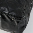 CHANEL Paris Biarritz Tote Bag Patent leather Black CC Auth ki6192-16