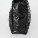 CHANEL Paris Biarritz Tote Bag Patent leather Black CC Auth ki6192-3