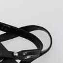 CHANEL Paris Biarritz Tote Bag Patent leather Black CC Auth ki6192-14