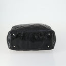 CHANEL Paris Biarritz Tote Bag Patent leather Black CC Auth ki6192-5