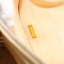 CHANEL No.5 Punching Hand Bag Patent leather Yellow Silver CC Auth ki6193-12