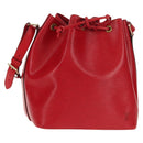 LOUIS VUITTON Epi Petit Noe Shoulder Bag Red M44107 LV Auth ki6194V-1