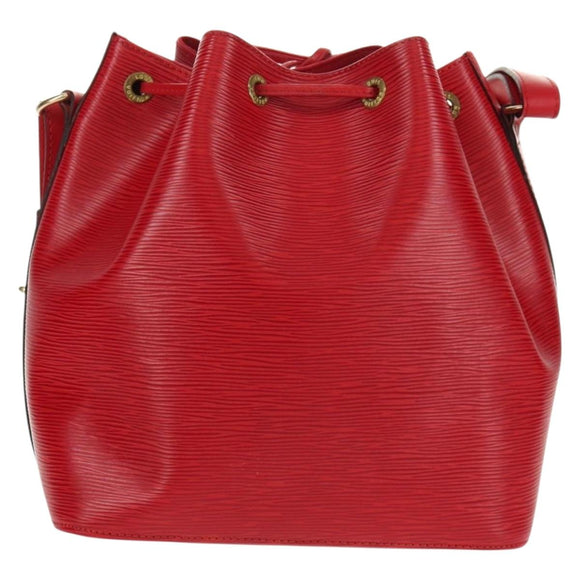LOUIS VUITTON Epi Petit Noe Shoulder Bag Red M44107 LV Auth ki6194V