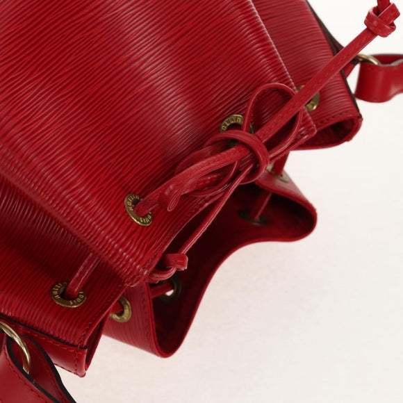 LOUIS VUITTON Epi Petit Noe Shoulder Bag Red M44107 LV Auth ki6194V