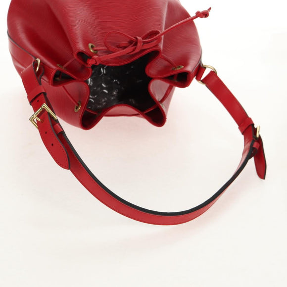 LOUIS VUITTON Epi Petit Noe Shoulder Bag Red M44107 LV Auth ki6194V