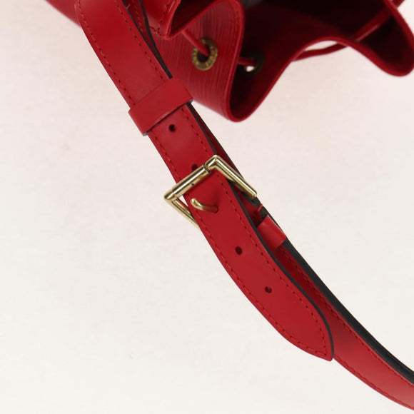 LOUIS VUITTON Epi Petit Noe Shoulder Bag Red M44107 LV Auth ki6194V