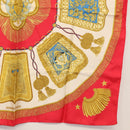 HERMES Carre 90 Scarf Silk Red Auth ki6200-10