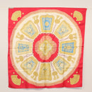 HERMES Carre 90 Scarf Silk Red Auth ki6200-12