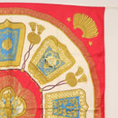 HERMES Carre 90 Scarf Silk Red Auth ki6200-4