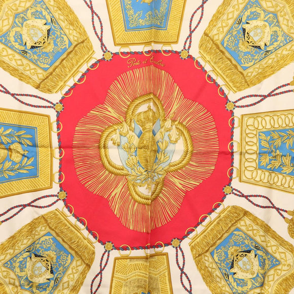 HERMES Carre 90 Scarf Silk Red Auth ki6200