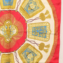 HERMES Carre 90 Scarf Silk Red Auth ki6200-7