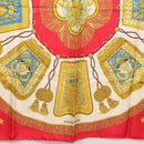 HERMES Carre 90 Scarf Silk Red Auth ki6200-9