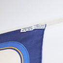 HERMES Carre 90 Scarf ""GRAND APPARAT"" Silk Blue Auth ki6201-14