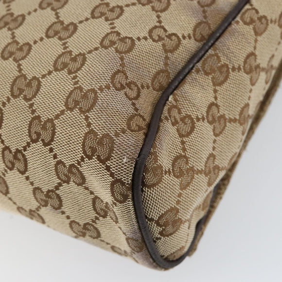 GUCCI GG Canvas Shoulder Bag Beige Silver 146236 Auth ki6202