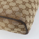 GUCCI GG Canvas Shoulder Bag Beige Silver 146236 Auth ki6202-13