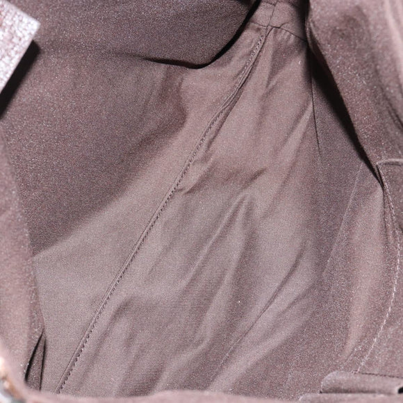 GUCCI GG Canvas Shoulder Bag Beige Silver 146236 Auth ki6202