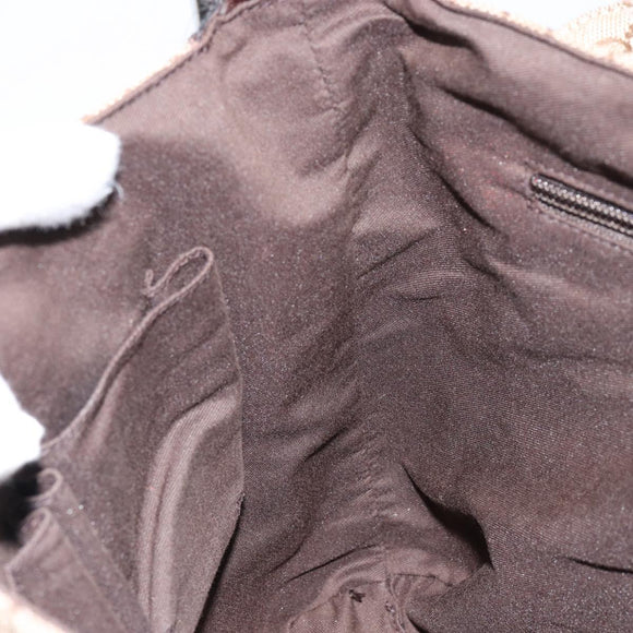 GUCCI GG Canvas Shoulder Bag Beige Silver 146236 Auth ki6202