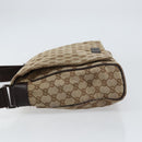 GUCCI GG Canvas Shoulder Bag Beige Silver 146236 Auth ki6202-5