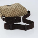 GUCCI GG Canvas Shoulder Bag Beige Silver 146236 Auth ki6202-7