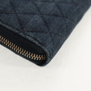 CHANEL 2.55 Zip Around Wallet Denim Blue Gold CC Auth ki6204M-15