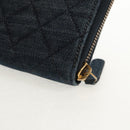 CHANEL 2.55 Zip Around Wallet Denim Blue Gold CC Auth ki6204M-16
