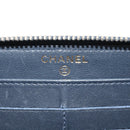 CHANEL 2.55 Zip Around Wallet Denim Blue Gold CC Auth ki6204M-18