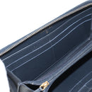 CHANEL 2.55 Zip Around Wallet Denim Blue Gold CC Auth ki6204M-9