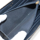 CHANEL 2.55 Zip Around Wallet Denim Blue Gold CC Auth ki6204M-10