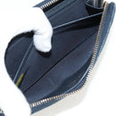 CHANEL 2.55 Zip Around Wallet Denim Blue Gold CC Auth ki6204M-21